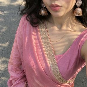 Elegant Rose gold jhumka earings