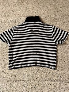 grunge stripped ribbed crop top