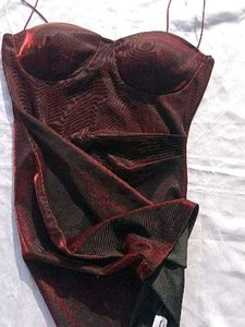 Brand New (Savana Dual Shade)RedShimmer Mini Dress
