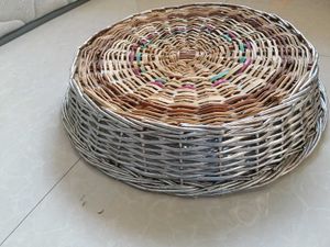 Decorative Wicker Basket with Flowers
