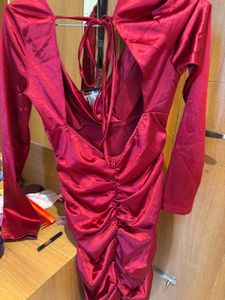 Red Bodycon Backless Party Dress