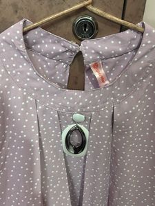 Chic Polka Dot Top with Embellishment