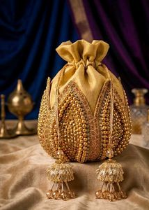 Exquisite Golden Potli Bag