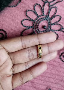 Sterling Silver Chain With Front Glass With Openable Heart Pendant And One Gram Gold Plated Ring