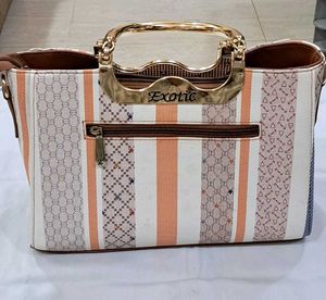 Stylish Striped Satchel