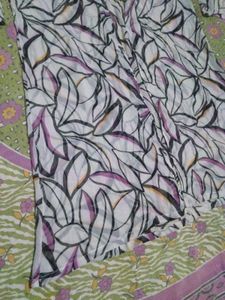 Sheer Leaf Print Kimono Top