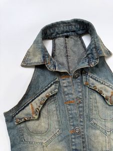 Y2K Denim Halter Jacket