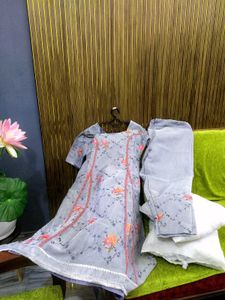 Handstitched Floral Kurta Set 😀