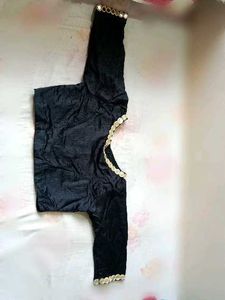 Elegant Black Blouse with Embellishments