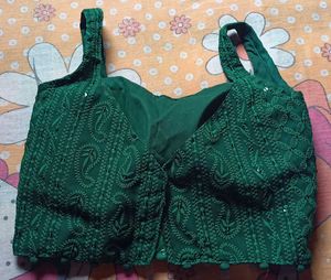 Stylish Green Sequin Blouse
