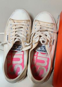Superdry Cream Canvas Sneakers