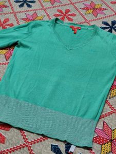 Esprit Green V-Neck Sweater
