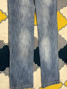 Ice blue jeans