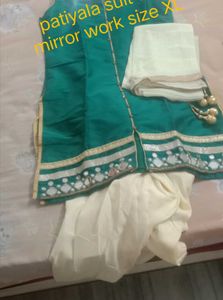 Emerald Green Kurta with Mirror Work