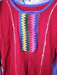 Women Red Kurta