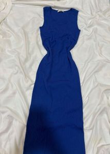 Blue Sleeveless bodycon Dress