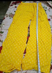 White &amp; Yellow Printed Kurta Set