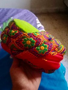 Vibrant Embroidered unisex paghdi (hat)