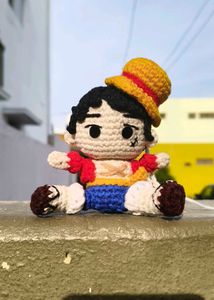 Handmade Crochet Monkey D. Luffy Figure