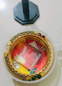 Brand new Elegant Gold Bangles with Red Stones