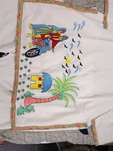 White Kurta Set with Hand Embroidery