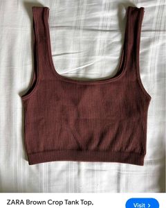Very Beautiful Zara Ribbed Crop Top