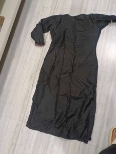 Embroidered Black Kurta