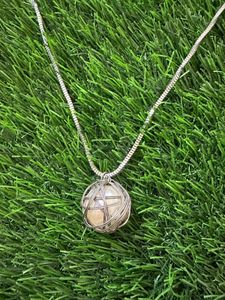 Elegant Silver Sphere Pendant Necklace