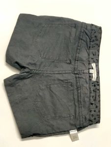 Y2K Leopard Print Grey Denim Shorts