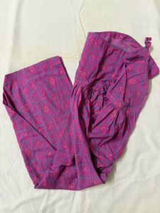 Beautiful Teal &amp; Pink Kurta Set