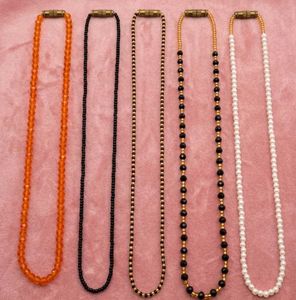 5 handmade Beaded Mangalsutra Style Necklaces