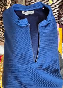 Men's Blue V-Neck T-Shirt &amp; Grey Jeans