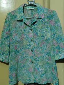 Floral Print Button-Up Shirt