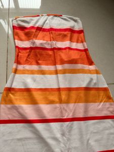 Strapless Striped bodycon dress