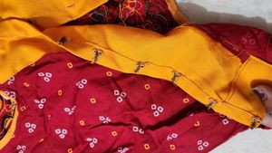 Stunning Red &amp; Yellow Lehenga Choli