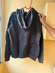 Stylish Dark Grey Zip-Up Hoodie