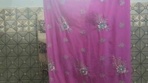 Embroidered Purple Saree