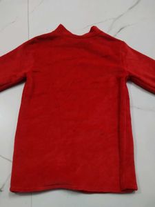 Red Velvet Long Sleeve Top