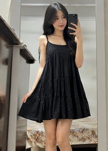 Black Tiered Mini Dress