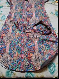 Paisley Print Fit &amp; Flare Dress