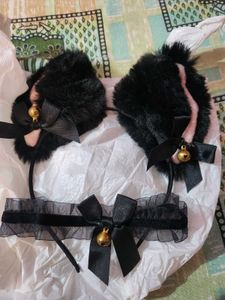 Black Cat Ear Headband with Choker