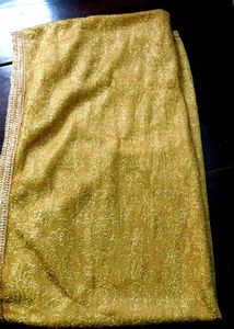 Elegant Gold dupatta with Lace Border