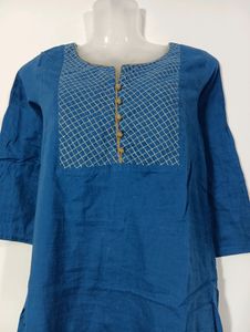 Blue Cotton Kurti