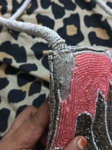 Beaded Flower Clutch Bag