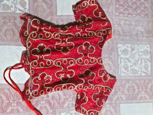 Stunning Red Sequined Lehenga Choli Set