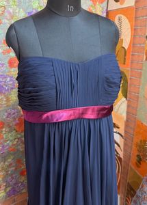 3 for 999 Elegant Navy Blue Strapless Gown