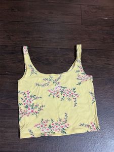 Yellow Floral Tank Top