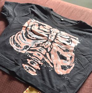 Skeleton Ribcage Crop Top