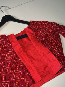 Red Bandhani blouse
