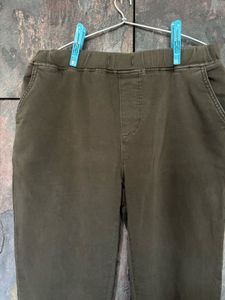 Olive Green Pull-On Pants